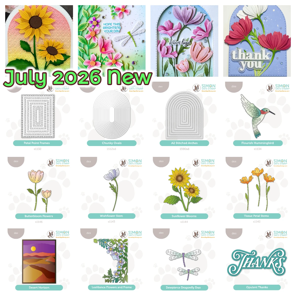 Leafdance Flowers and Frame Wafer Dies Metal Cutting Dies Stamps July 2026 New for DIY Greet Cards Scrapbook Handmade Decorative