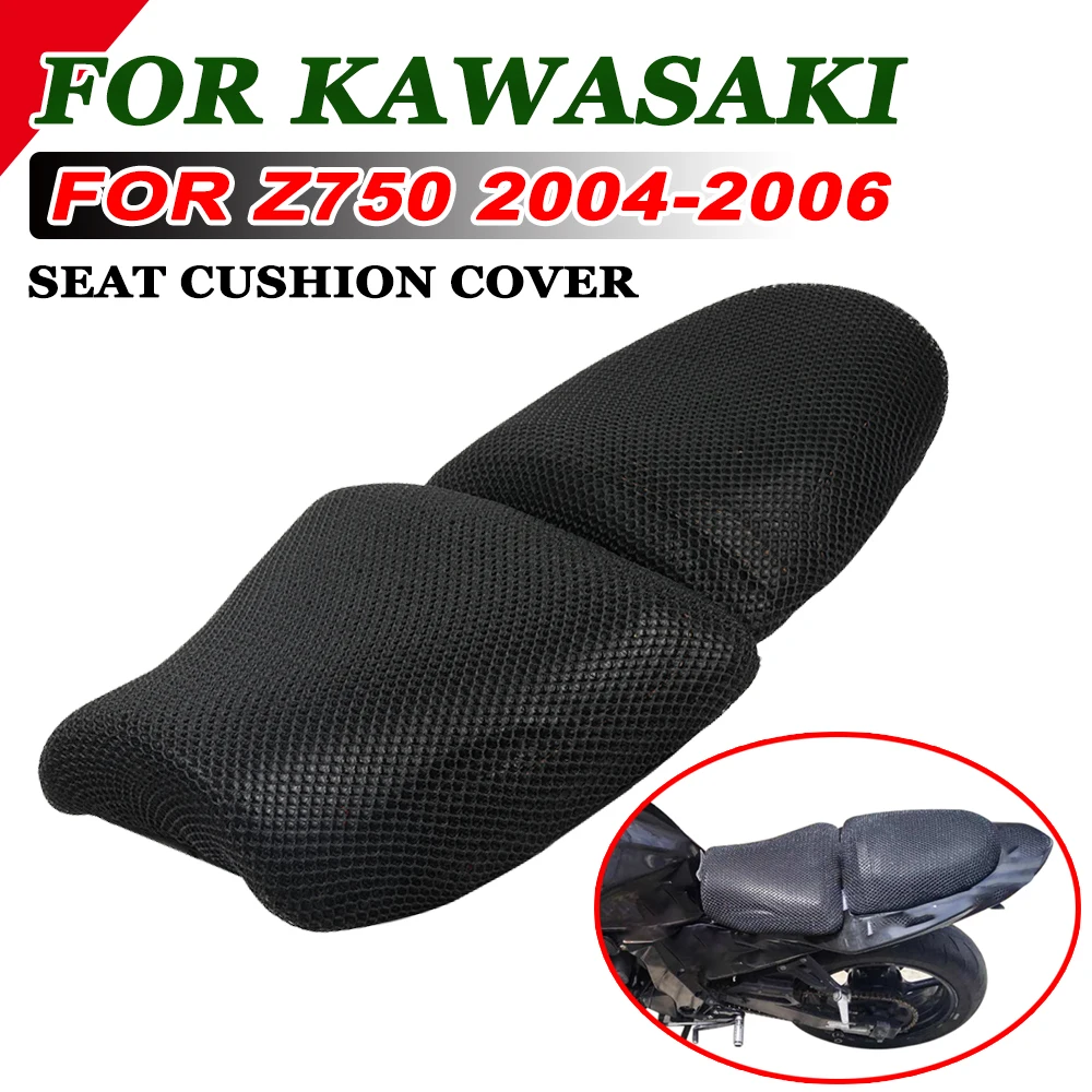 

Motorcycle Seat Cover 3D Mesh Anti slip Protector Insulation Breathable Cushion Cover For Kawasaki Z750 Z 750 2004 2005 2006