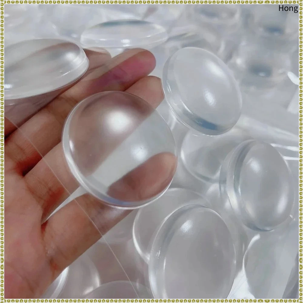 6/1pcs Door Handle Bumper Protective Plug Transparent Silicone Wall Protector Non-slip Round Door Stopper Muffler Self-adhesive