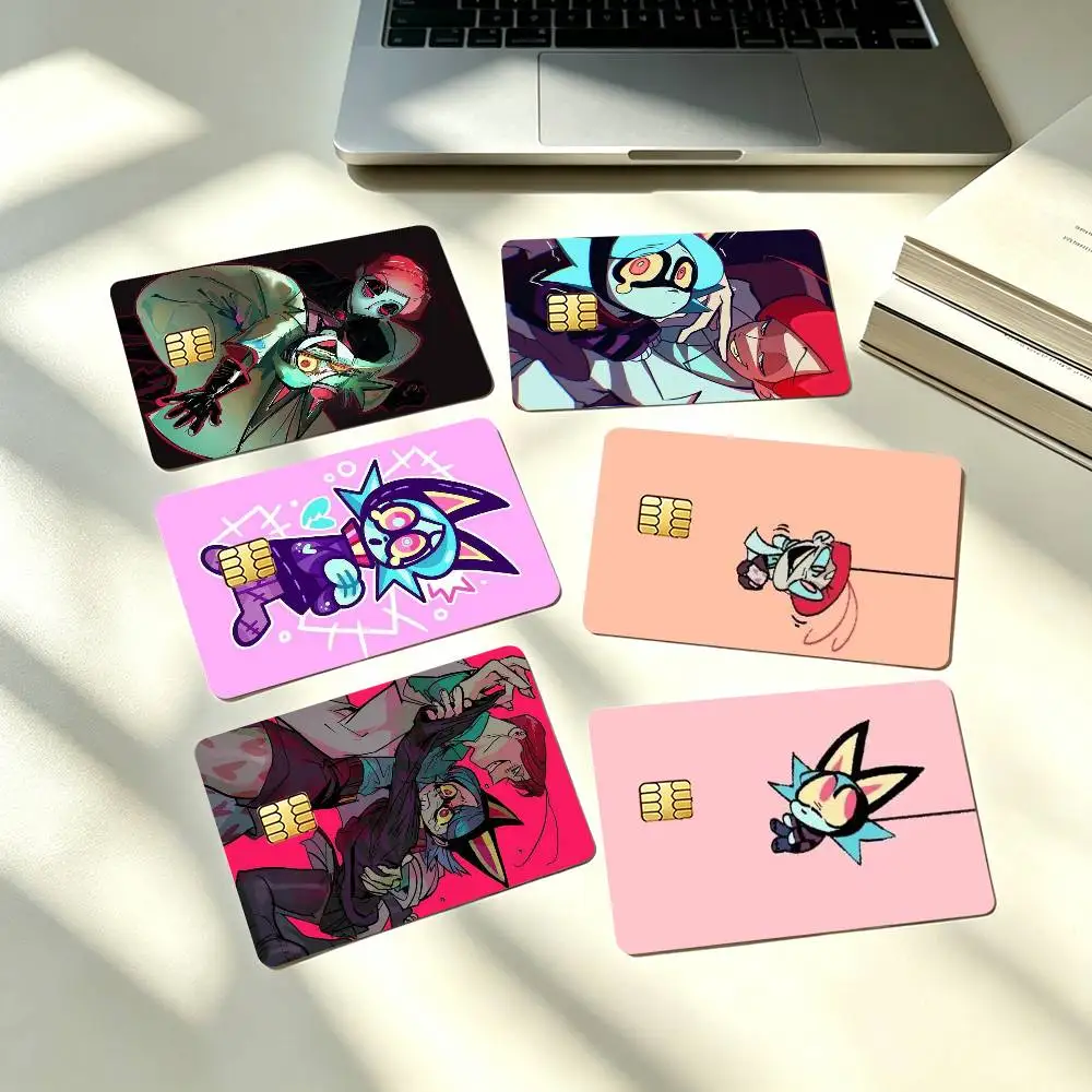 R-Russian Dark Animation Psychocuties  Credit Card HD Stickers Game Card Decal Small Chip Waterproof Sticker Gift