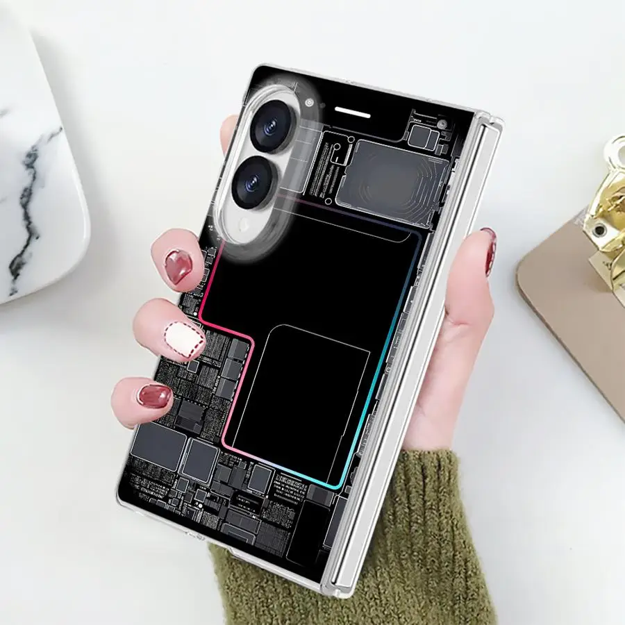 Creativity Case for Samsung Galaxy Z Fold 8 ZFold 8 PC Hard Luxury ZFold8 Phone Funda