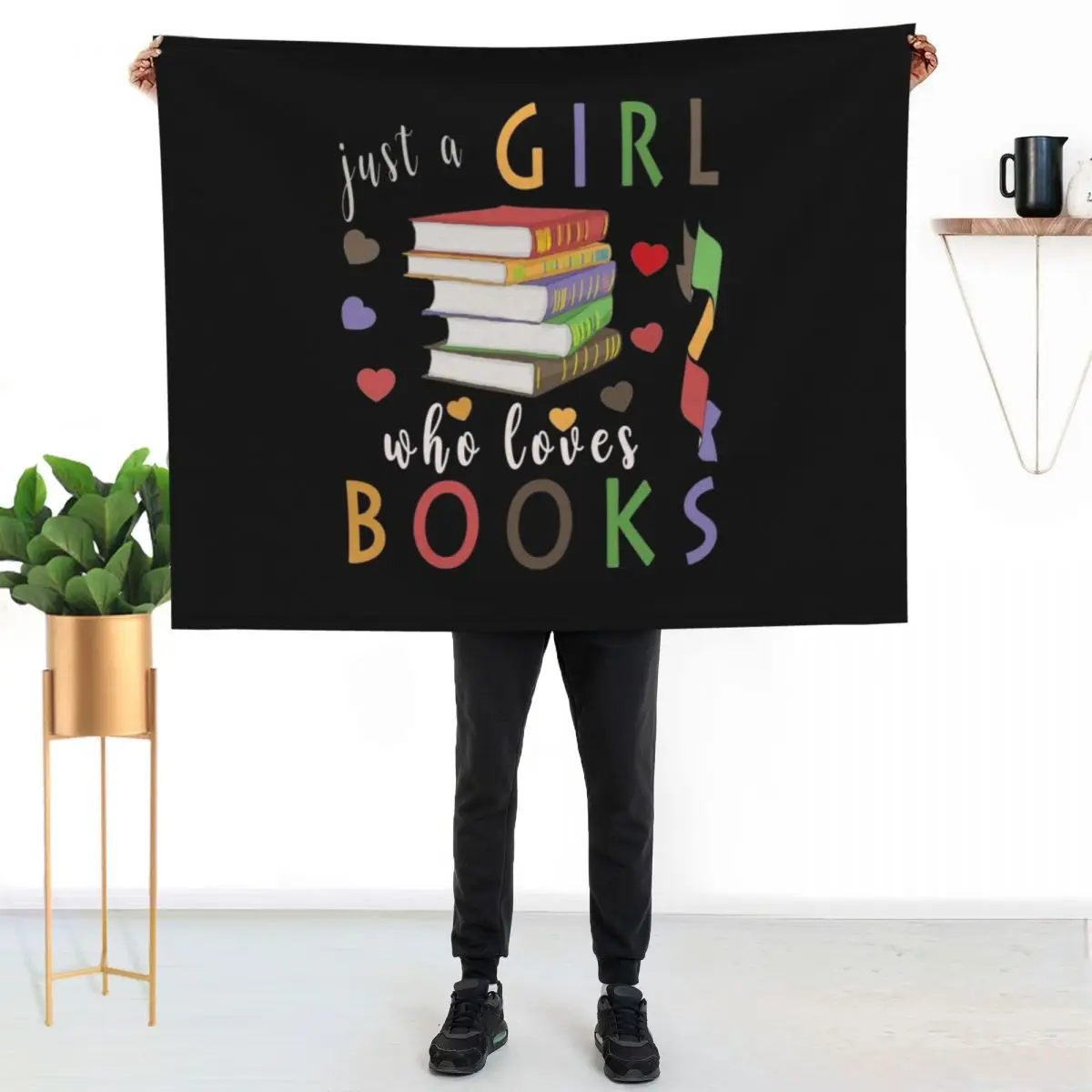 Copy of just a girl who loves books Throw Blanket Polar Moving Thermal Plaid Single Decorative Sofa Blankets