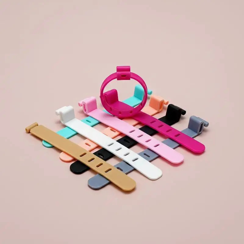 10 Pcs Soft TPR Cable Organizers Reusable Adjustable Multicolor Cord Ties for Travel Wire Management