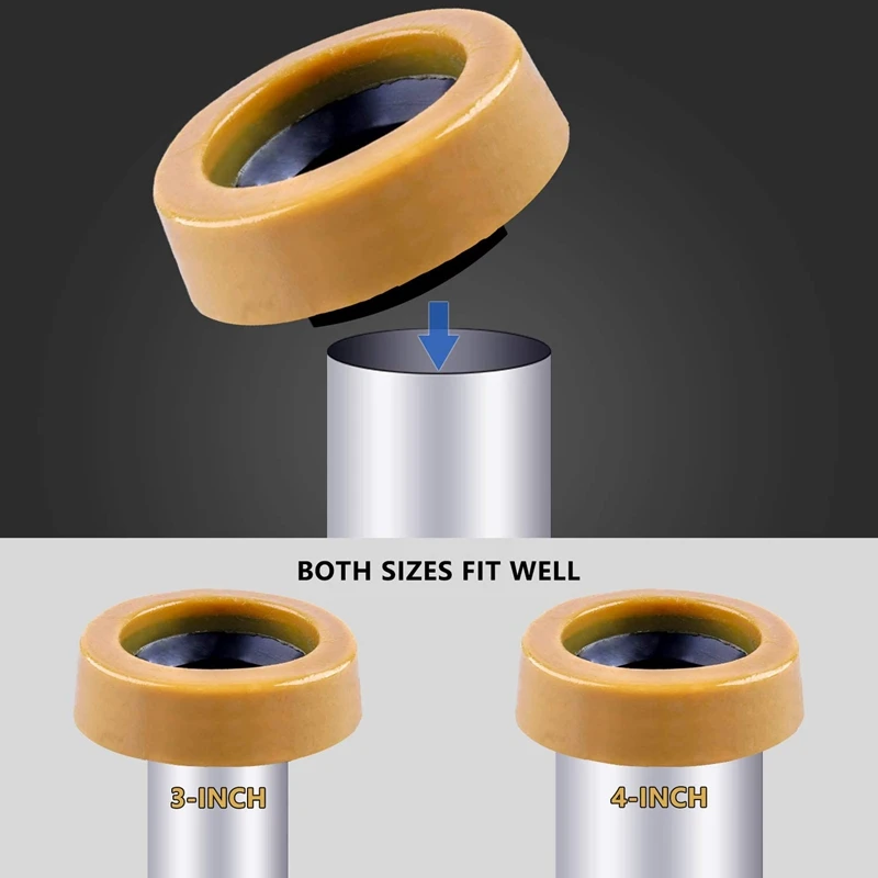 Toilet Wax Ring Kit For Floor Outlet Toilets New Install Or Re-Seat