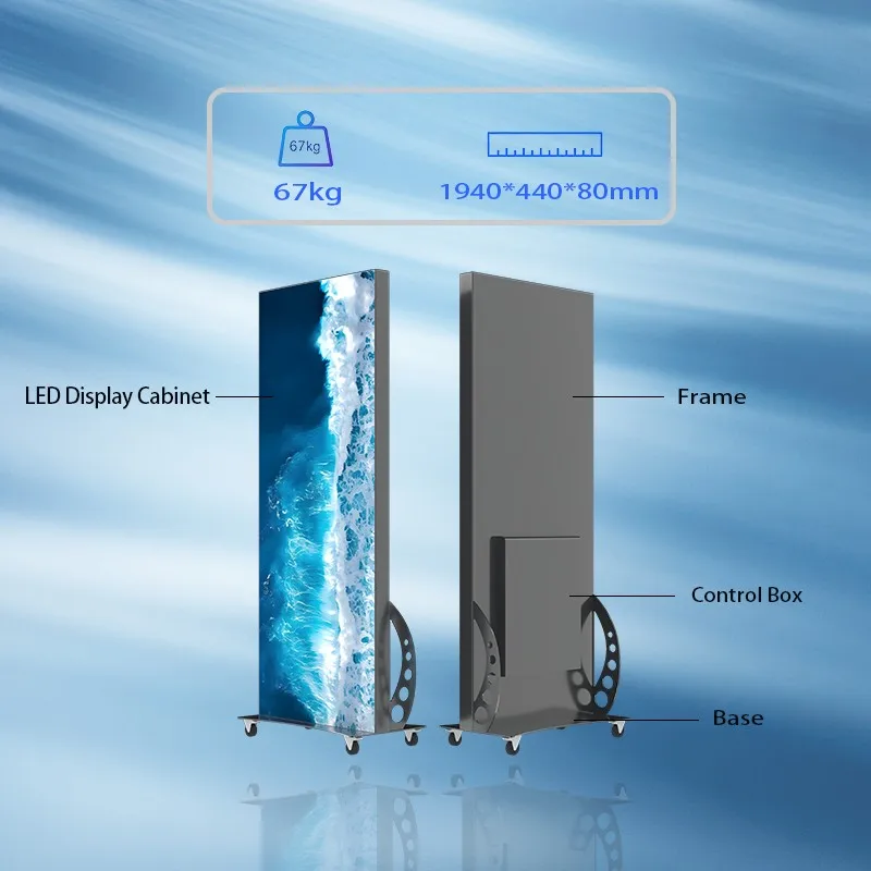 High Quality Board Sign Signage Digital Advertising Screen Video Horizontal and Billboard Led Poster Display