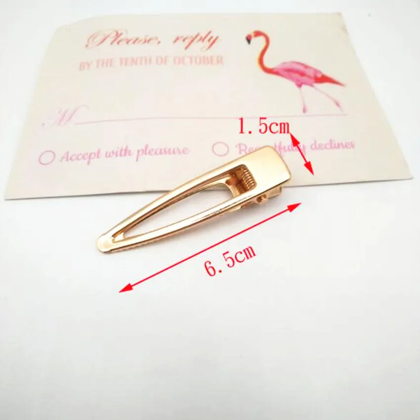 100 Stück Kaninchenkrone Wassertropfen Gold Metall Haarspange Legierung Herz Alligator Haarnadel Haarspangen für DIY Kopfbedeckung Haarschmuck – Detail 7