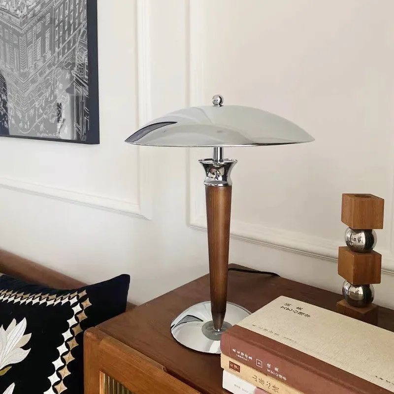 

Japanese Wabi-Sabi Bedside Lamp - Solid Wood Vintage Lighting for Airbnb & Study | Mid-Century Zen Table Decor