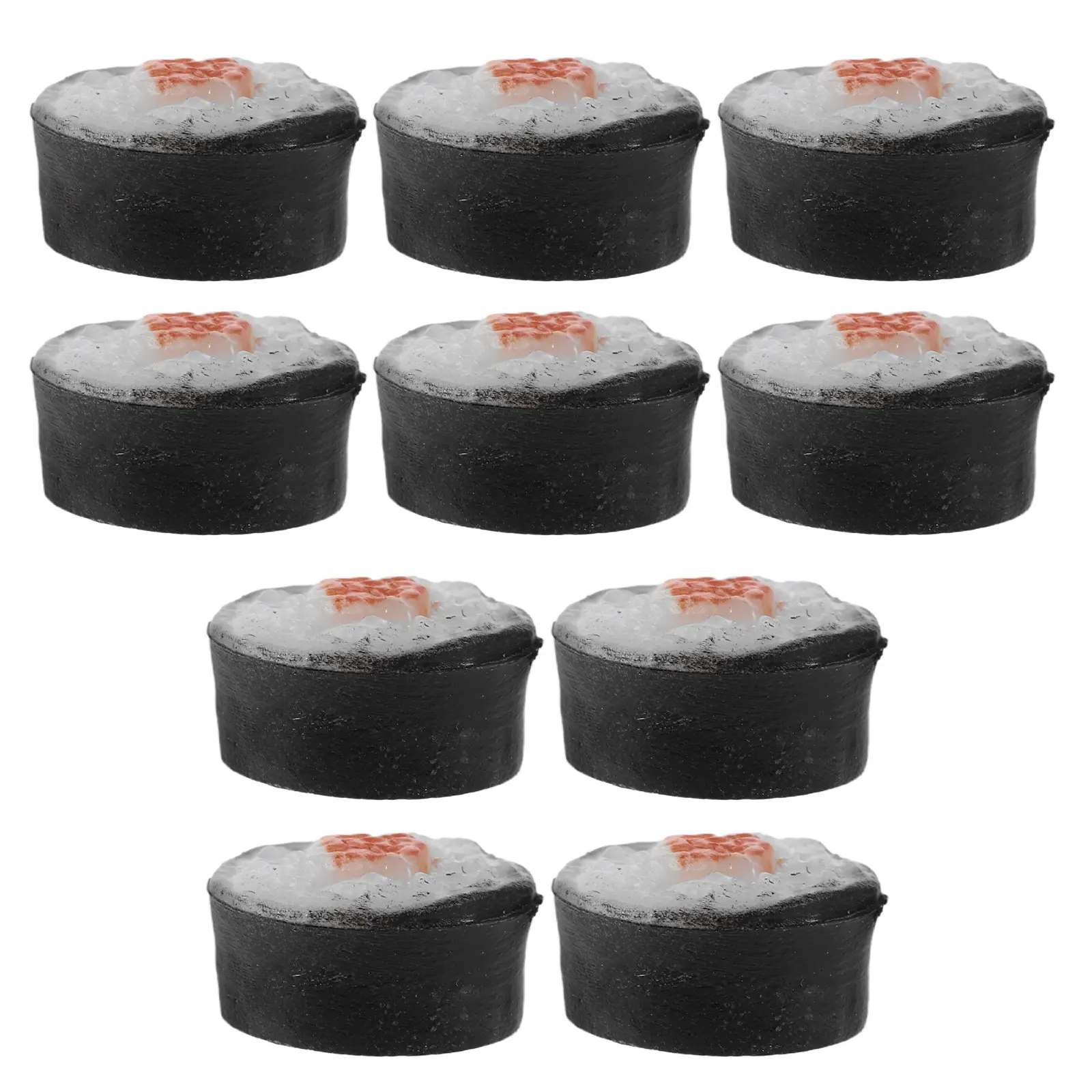 10Pcs Miniature Sushi Craft Set Realistic Japanese Rice Roll Simulation Pieces DIY Kitchen Decor for Kids Creative Learning