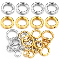 16/18/20/24/28mm Stainless Steel O Ring Buckle Open Split Clasps Round Snap Hook Keyrings DIY Bags Luggage Jewelry Accessories
