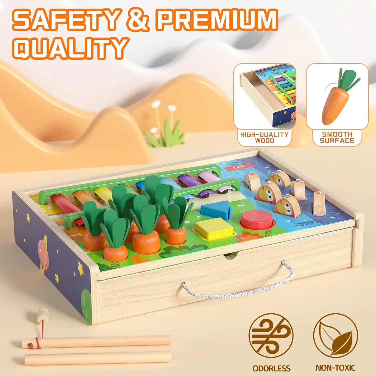 Jouets éducatifs en bois Montessori pour tout-petits, pour bébés garçons et filles