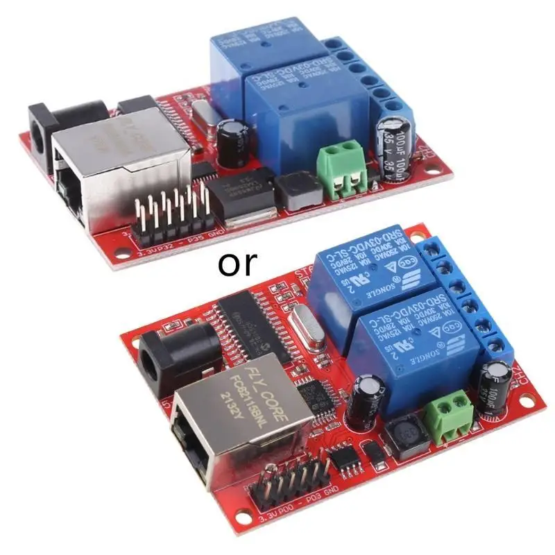 

R53C LAN Ethernet 2-сторонняя релейная плата с переключателем задержки Модуль контроллера UDP