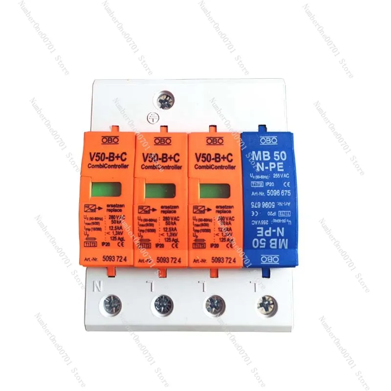 Obo Surge Protector Lightning Counter Strike V50-B+C MB50 N-PE T1+T2 50kA