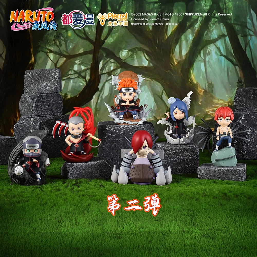Novo original naruto akatsuki personagens série caixa cega de alta qualidade criativo requintado anime figuras modelo brinquedos presentes do feriado