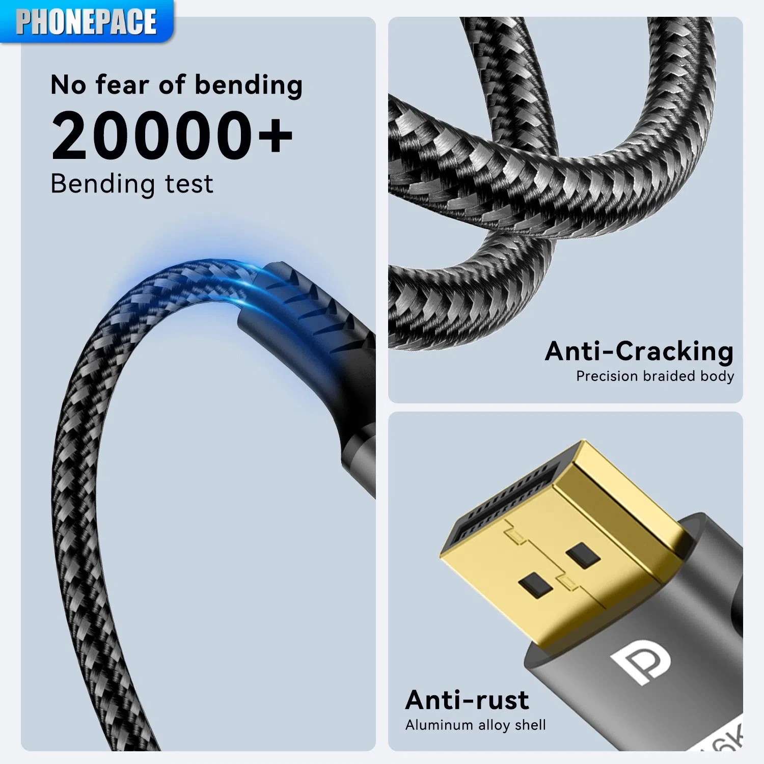 كابل HDMI 16K DP 2.1 8K@120 هرتز 4K@240 هرتز 80 جيجابت في الثانية HDR منفذ عرض الصوت للفيديو لأجهزة الكمبيوتر المحمول TV Xbox Projector شاشة الألعاب