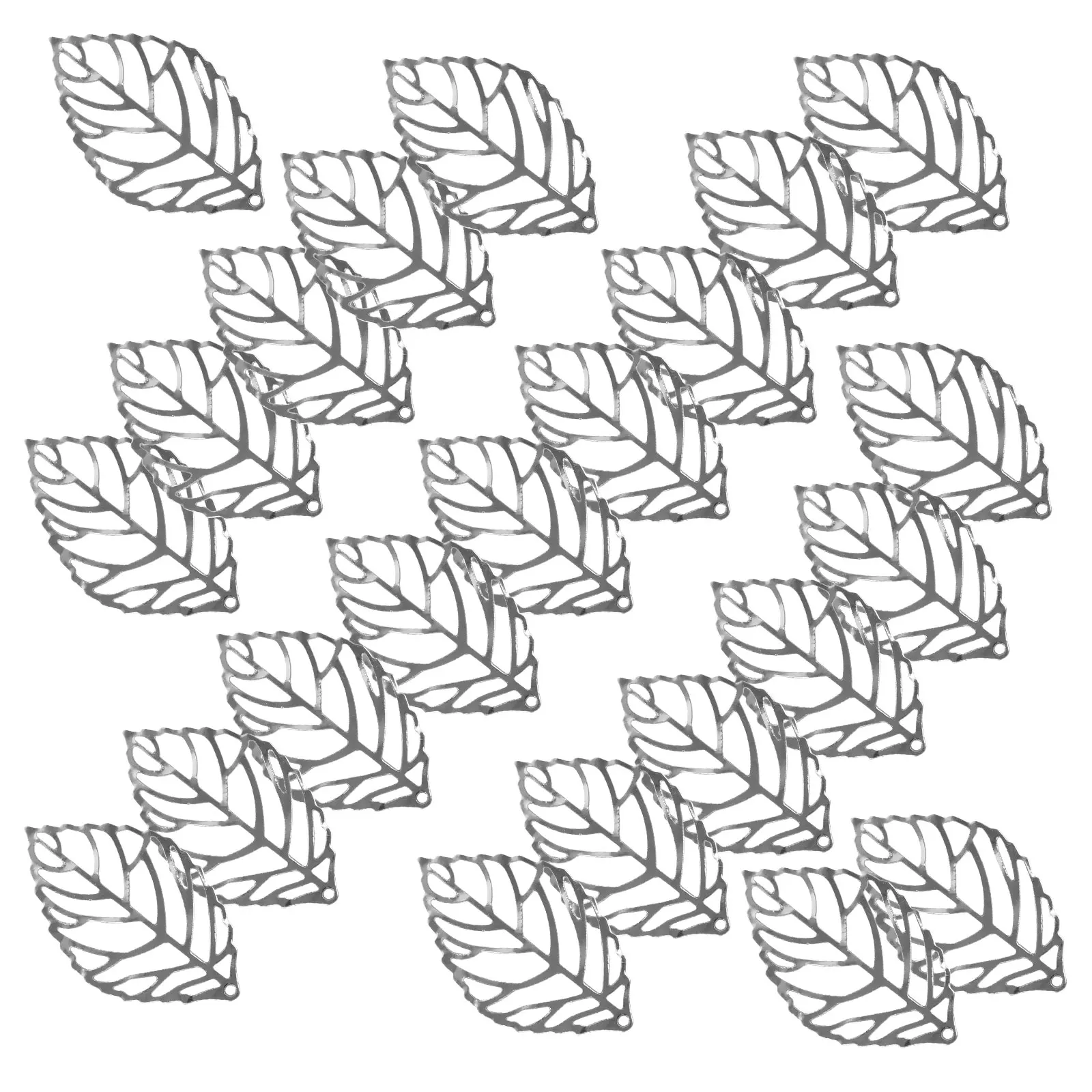 

100pcs Hollow-Out Shaped Diy Headdress Materials Metal Hair Accessories For Women Durable Ancient Green