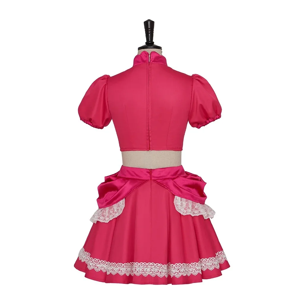 Peach Cosplay Costume para meninas, Anime Game, Filme, Disfarce, Halloween, Fato De Carnaval