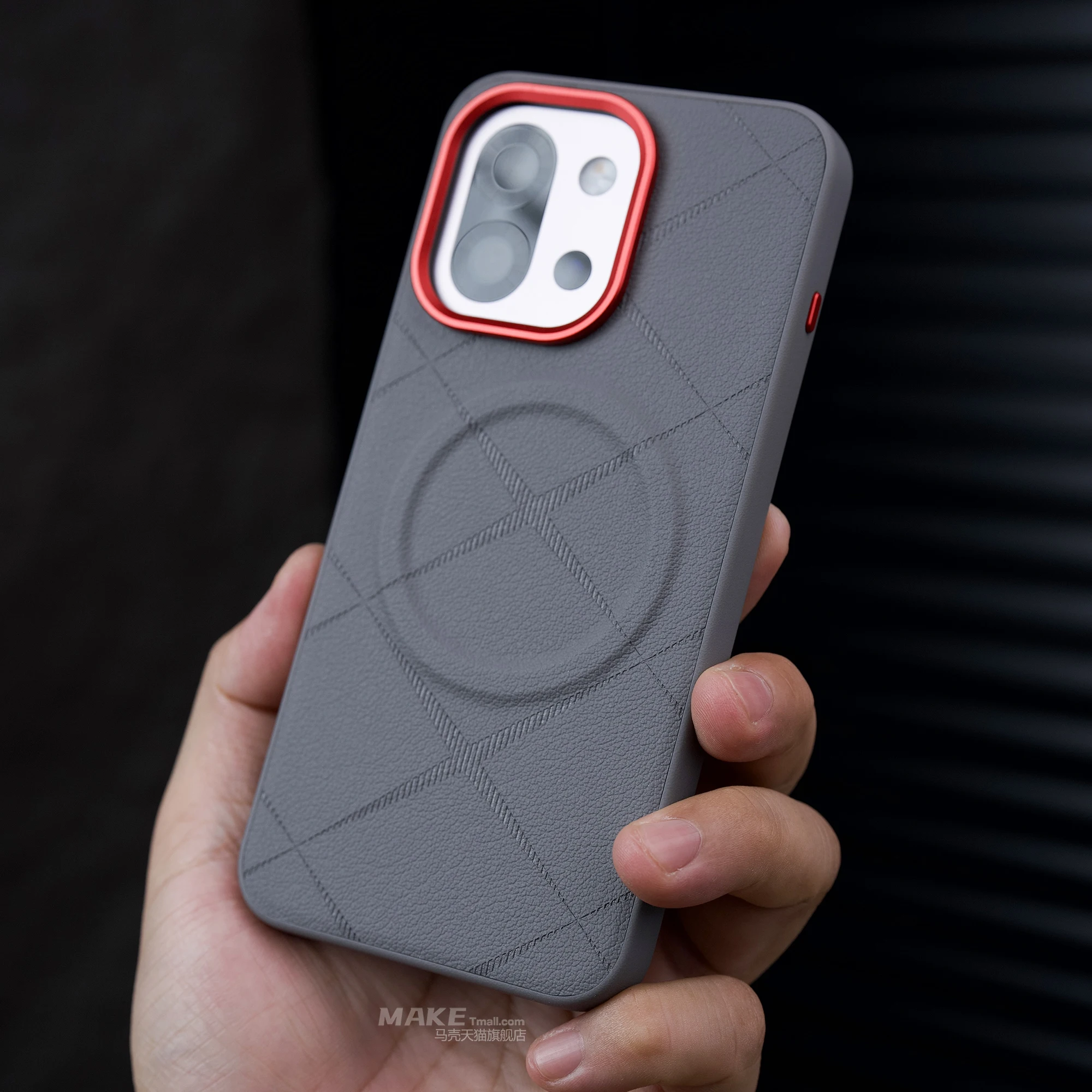 Etui na OnePlus 13T 13S, luksusowe, z twardej skóry PU, z magnetycznym mocowaniem do bezprzewodowego ładowania MagSafe, odporny na wstrząsy bumper. — zdjęcie produktu 4