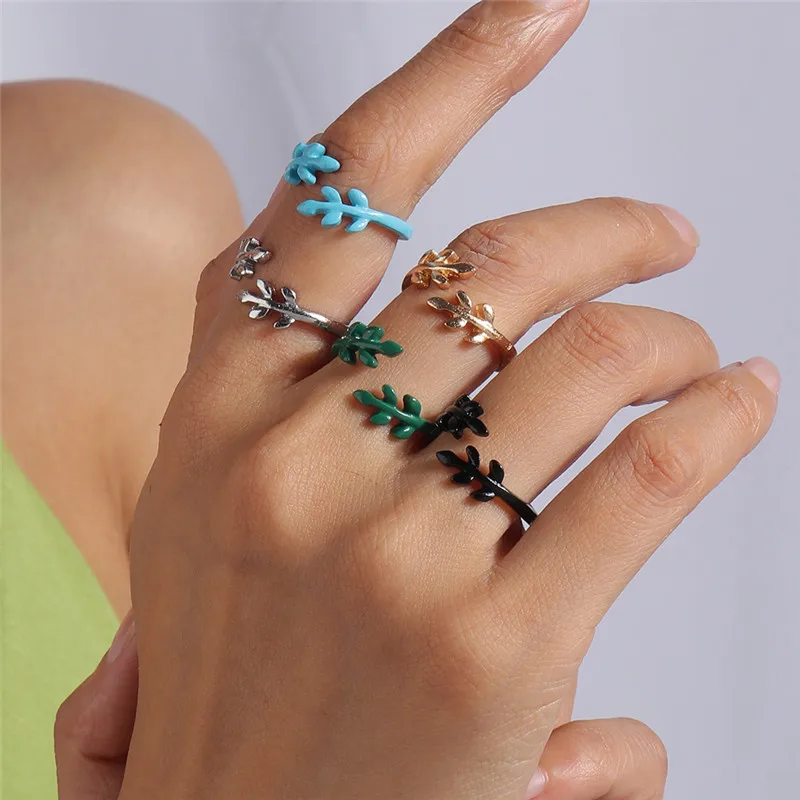 Aihua Koreanische Bunte Kleine Blume Ring Sets Böhmen Handgemachte Multi Perlen Reis Perlen Finger Ring Für Frauen Strand Schmuck Geschenke – Detail 30