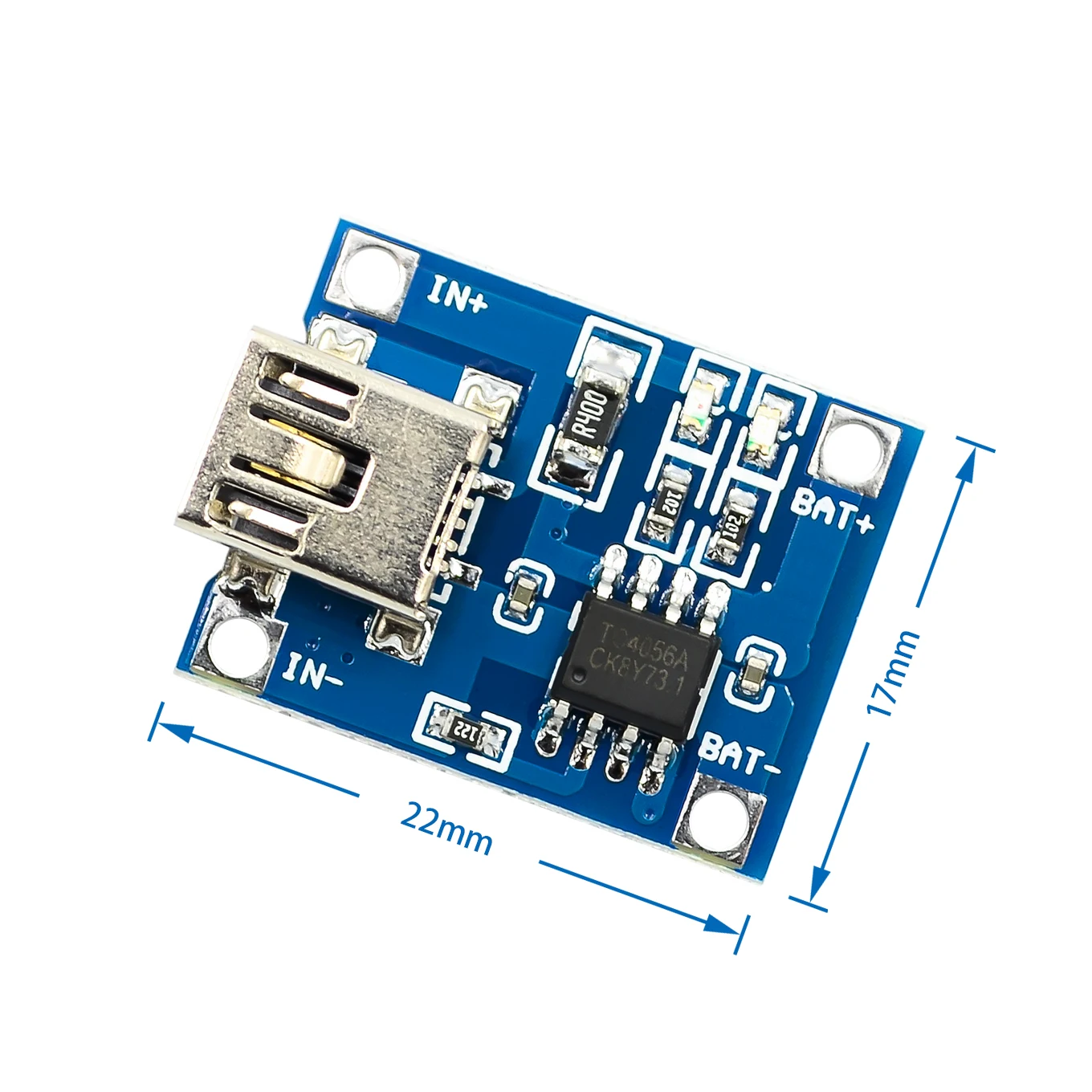 Mini Micro Type-c USB 5V 1A 18650 TP4056 Lithium Battery Charger Module Charging Board With Protection Dual Functions 1A Li-ion