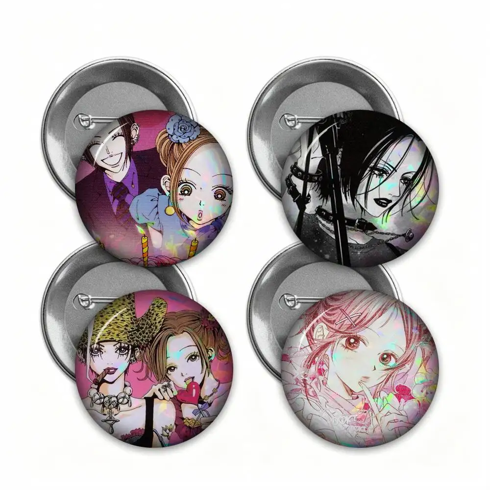 Anime Figures Button Pin Minimalist Y2K Nana Psychedelic Retro Brooch Bag Lapel Badge Jewelry Gifts view 6