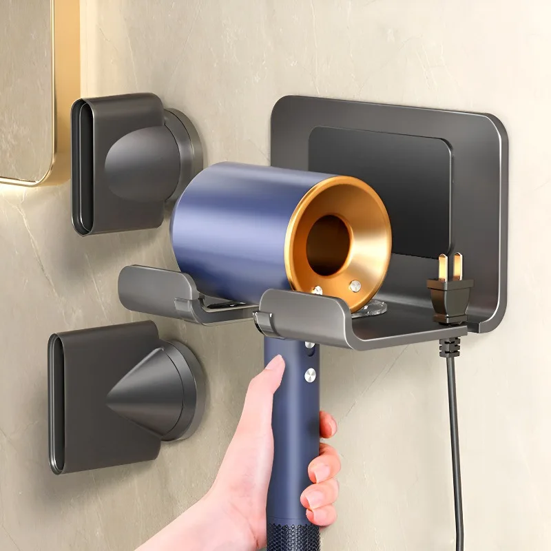 Anti Scratch Rack for Hair Dryer No Need To Drill Holes Bathroom Hair Dryer Bracket Bathroom Wall Mounted Anti Touch Water Rack