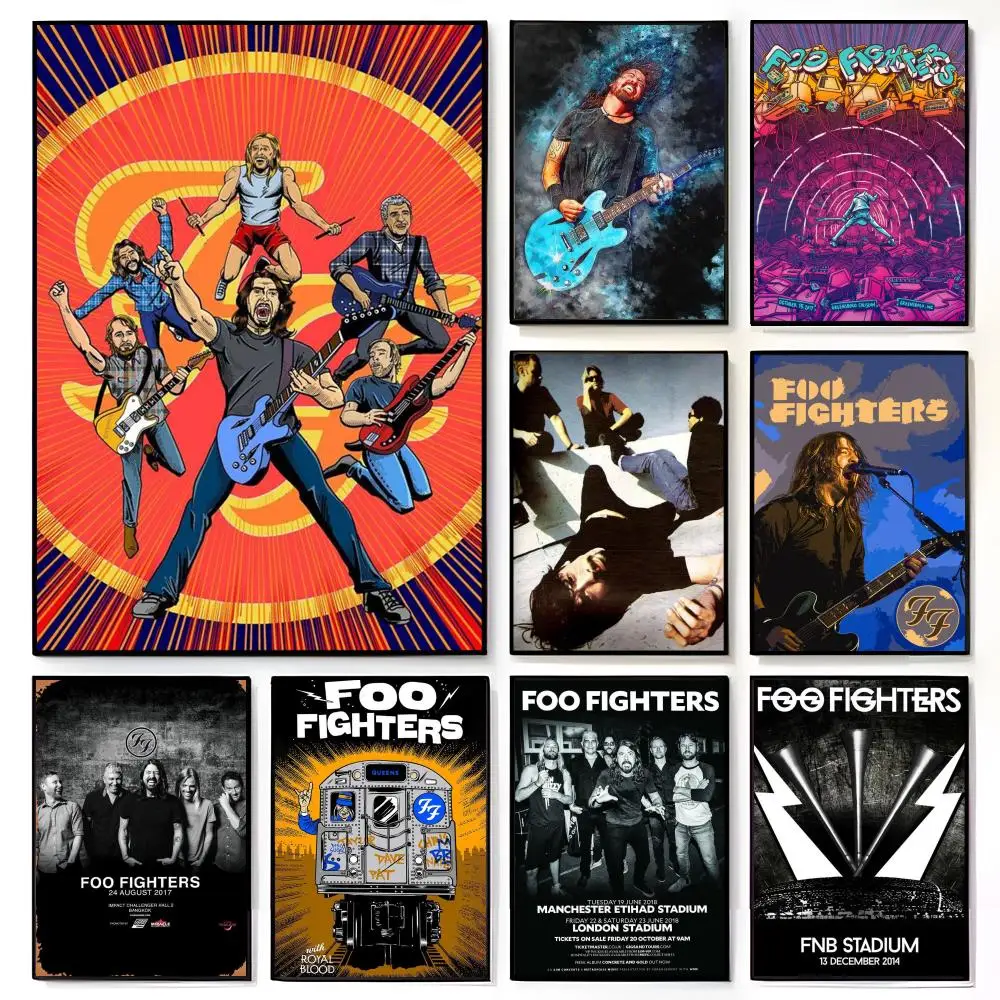 Classic Band Collection Foo Fighters Poster American Film Mural Home Childrens Room Wall Decor Print