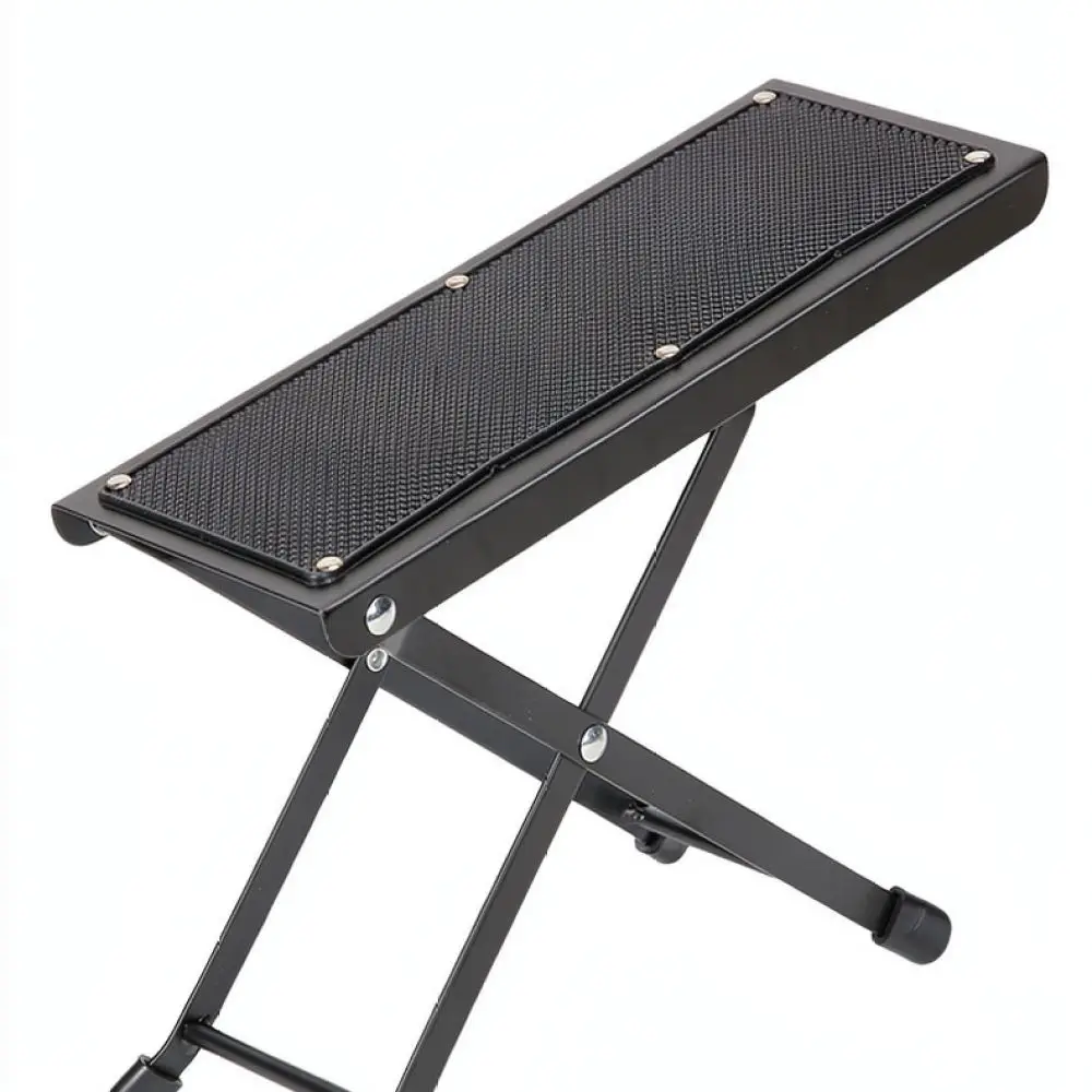 Ergonomic Guitar Foot Pedal Adjustable Foldable Metal Rest Stand Support For Acoustic Classical Electric Guitar Playing Comfort