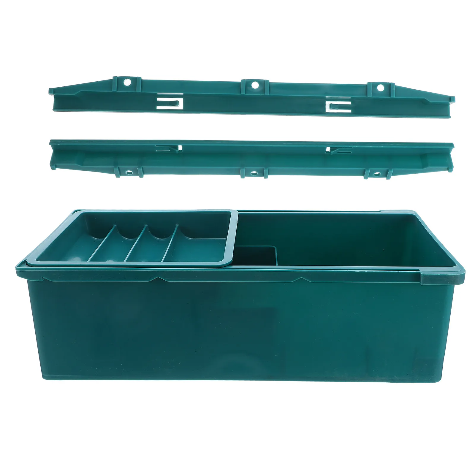 

Large Capacity Under Desk Storage Organizer Three Layer Plastic Drawer Box for Tools Crafts Sewing Machine Table Organization