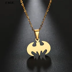 UAGE Stainless Steel Lovely Bat Necklace For Boy Stainless Steel Super Hero  Necklace Pendant Jewelry Gift For Kids