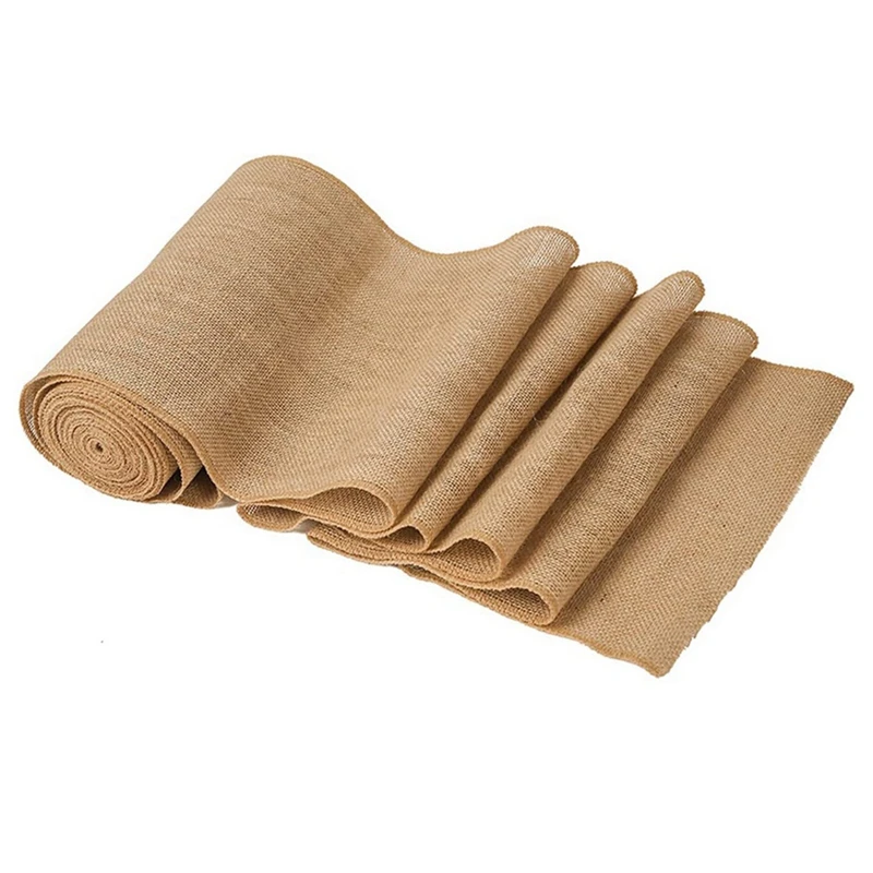 

Table Runner 10 M X 30 Cm Jute Table Runner Linen Jute Fabric, Table Runner Roll Table Decoration Wedding Vintage Rustic