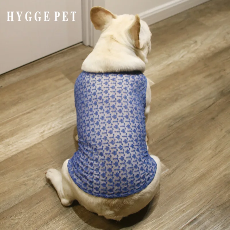 Sulegr Puppy Hond Kleding Teddy Kant Huisdier Vest Cool Kleding Franse Bulldog Kleine Hond Kat Zomer Dunne Stijl