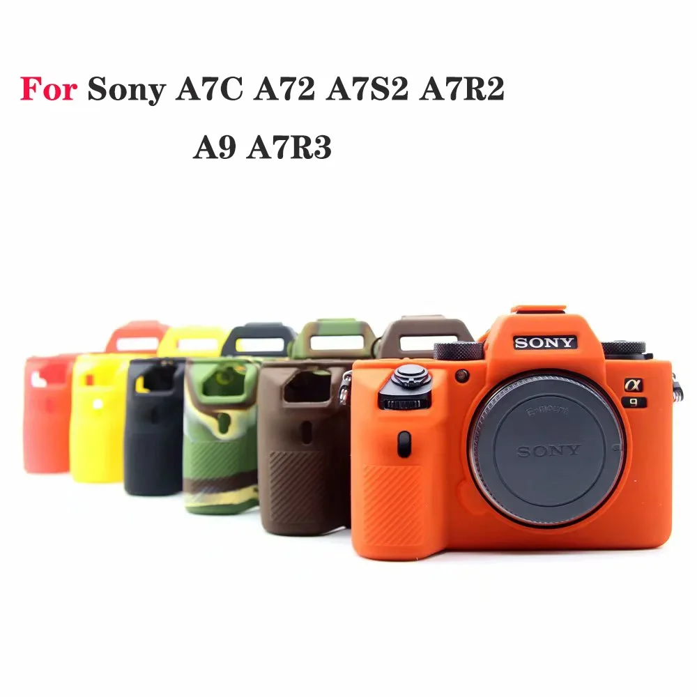 

Soft silicone DSLR Camera Case Cover Rubber Case Protective Skin Bag For Sony A7C A72 A7S2 A7R2 A9 A7R3 A7III SLR Camera Bag
