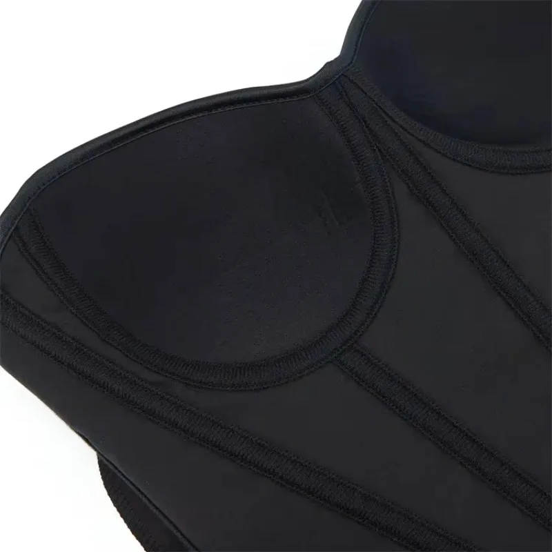 Women Black Striped Overbust Corset Bras Striped Office Costume Lace-Up Boned Zipper Corset Sexy Strapless Bustier Top