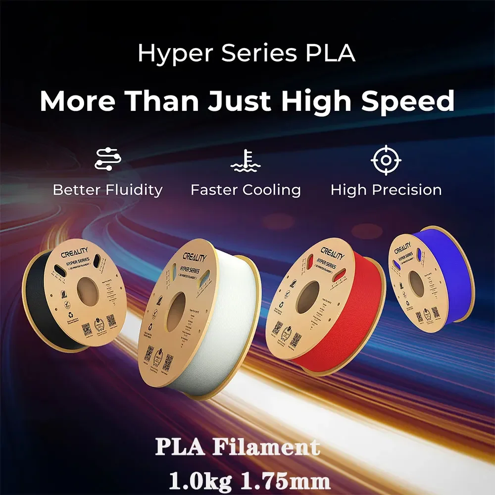 

High Speed Hyper Series PLA Filament 1KG Spool 1.75MM Consumables High Fluidity 3D Printer Filaments Material For FDM 3D Printer