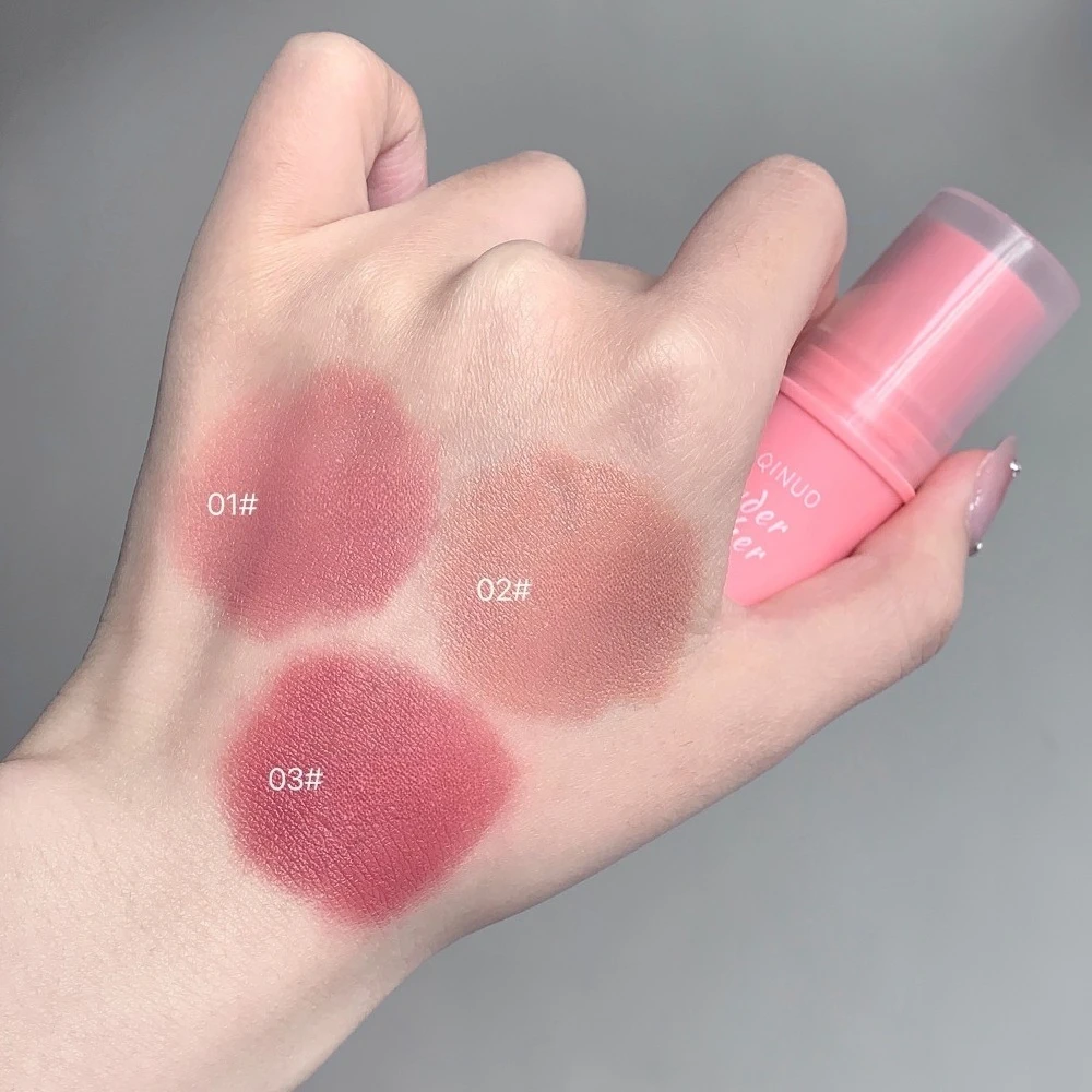 Natural Satin Blush Stick Buildable Plumping Color Long Lasting Cheek Tint for Office Dating All Day Wear Travel Touch Ups