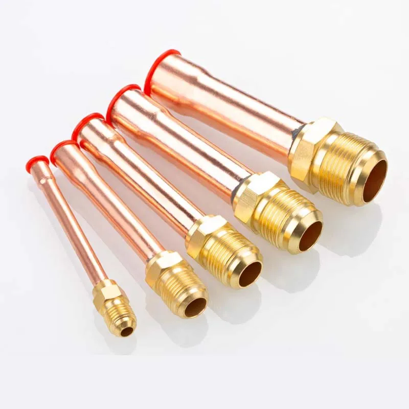 

1PC Air Conditioner Copper Tube with Brass Forged ID 6.5/9.52/12.7/16.3/19.05MM Thread Connector Nut Flare Pipe Fitting Adapter
