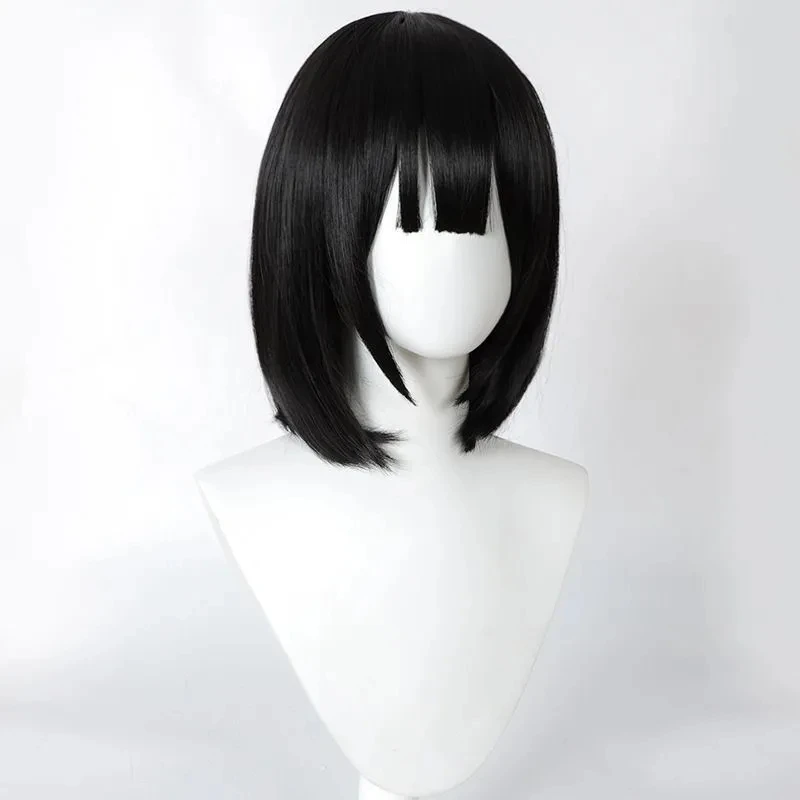 Game SILENT HILL F Shimizu Hinako Cosplay Wig Women Black Bob Haircut Hair Heat Resistant Synthetic Wig Halloween Party Prop