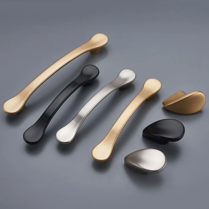 Modern Drawer Wardrobe Cabinet Door Handle TV Cabinet Shoe Cabinet Handle Zinc Alloy Hardware Handle Wholesale