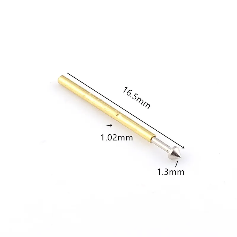 100PCS/Pack P75-E2 Conical Spring Test Probe Outer Diameter 1.02mm Needle Length 16.5mm PCB Dedicated Thimble
