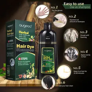 Tintura Herbal Hair para Remoção, Condicionamento Natural de Plantas, Shampoo Preto, Corante Rápido, Branco e Cinza, 30 ml, 500ml 10 principais vendas tinta preta para pintar cabelo - №6