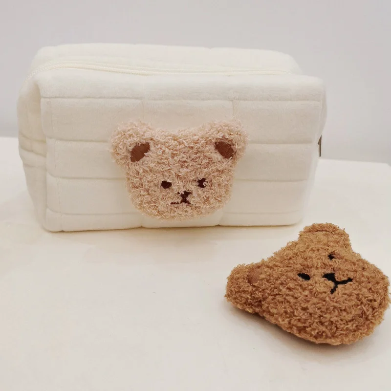 Cute Bear Baby Toiletry Bag Reusable Mommy Bag Diaper Nappy Bag Baby Stuff Organizer Mini Caddy Storage Bag Baby Accessories