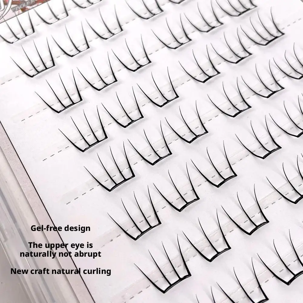 ขนตาปลอมแบบช่อเดี่ยว แยกเป็นช่อ ใช้ซ้ำได้ ขนตาปลอมแบบช่อแหลม สำหรับแต่งตาสไตล์สาวเกาหลี Kpop