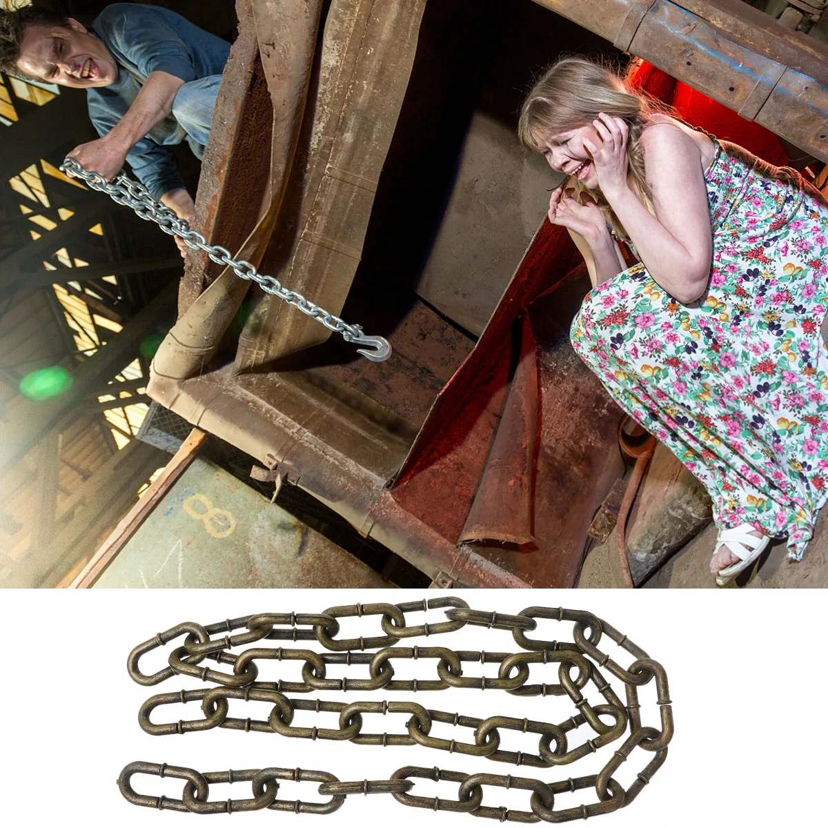 

Simulated Iron Chain Plastic Barrier Halloween Decorative Prop The Costume