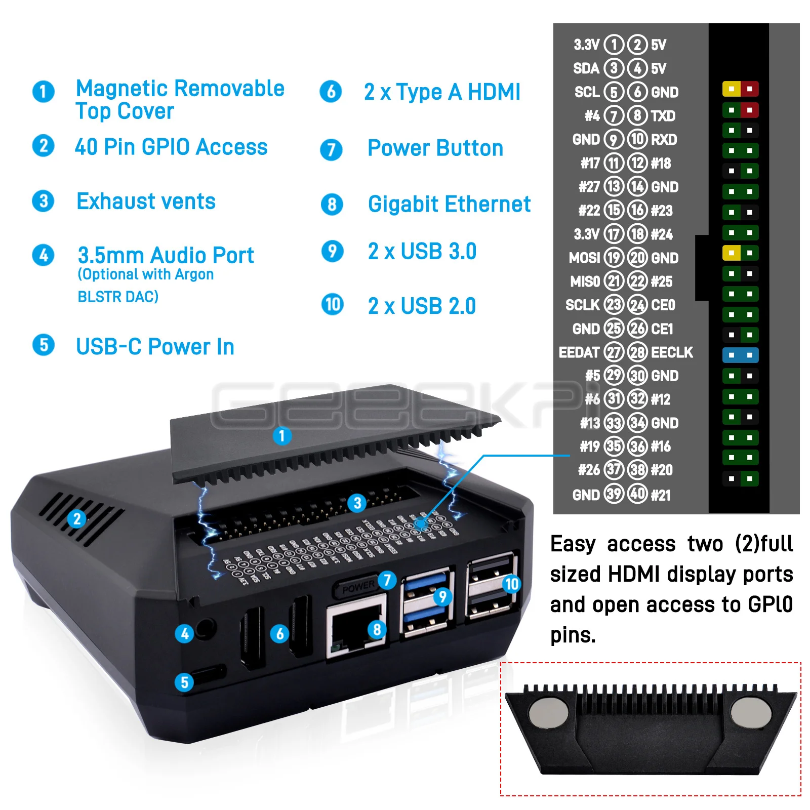 Argon ONE V3 M.2 NVME PCIE Case for Raspberry Pi 5