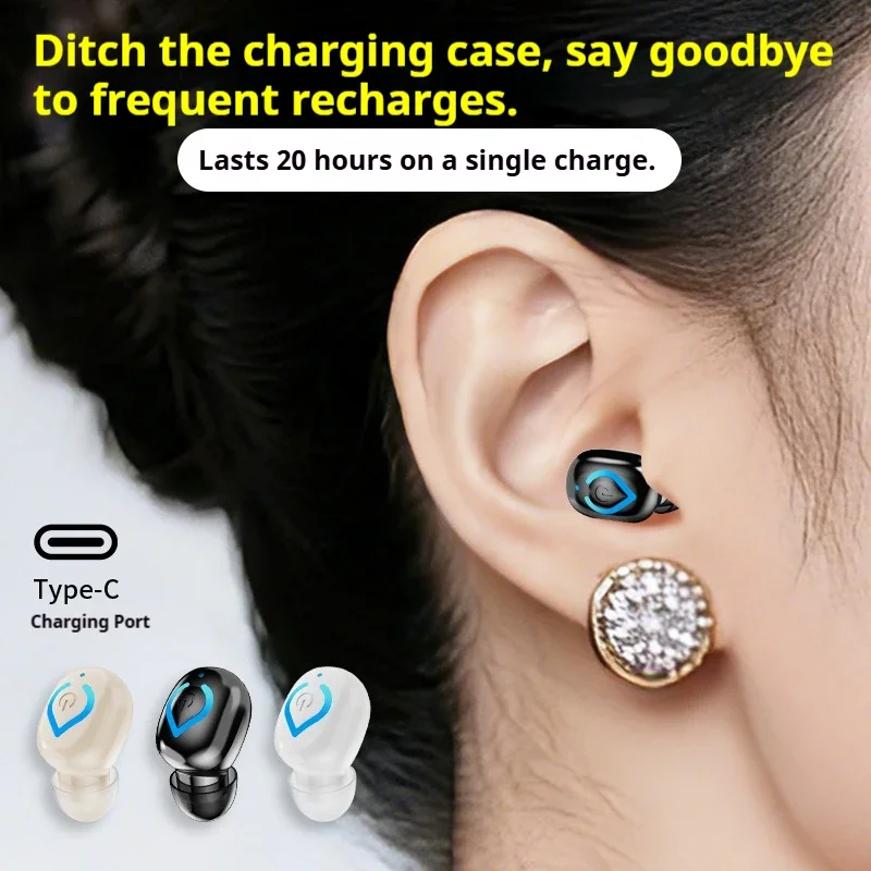 Mini Wireless Bluetooth Headphones With Microphone In-ear Single Earphones Handsfree Noise Canceling Headset For Game Driving — product photo 1 of 1
