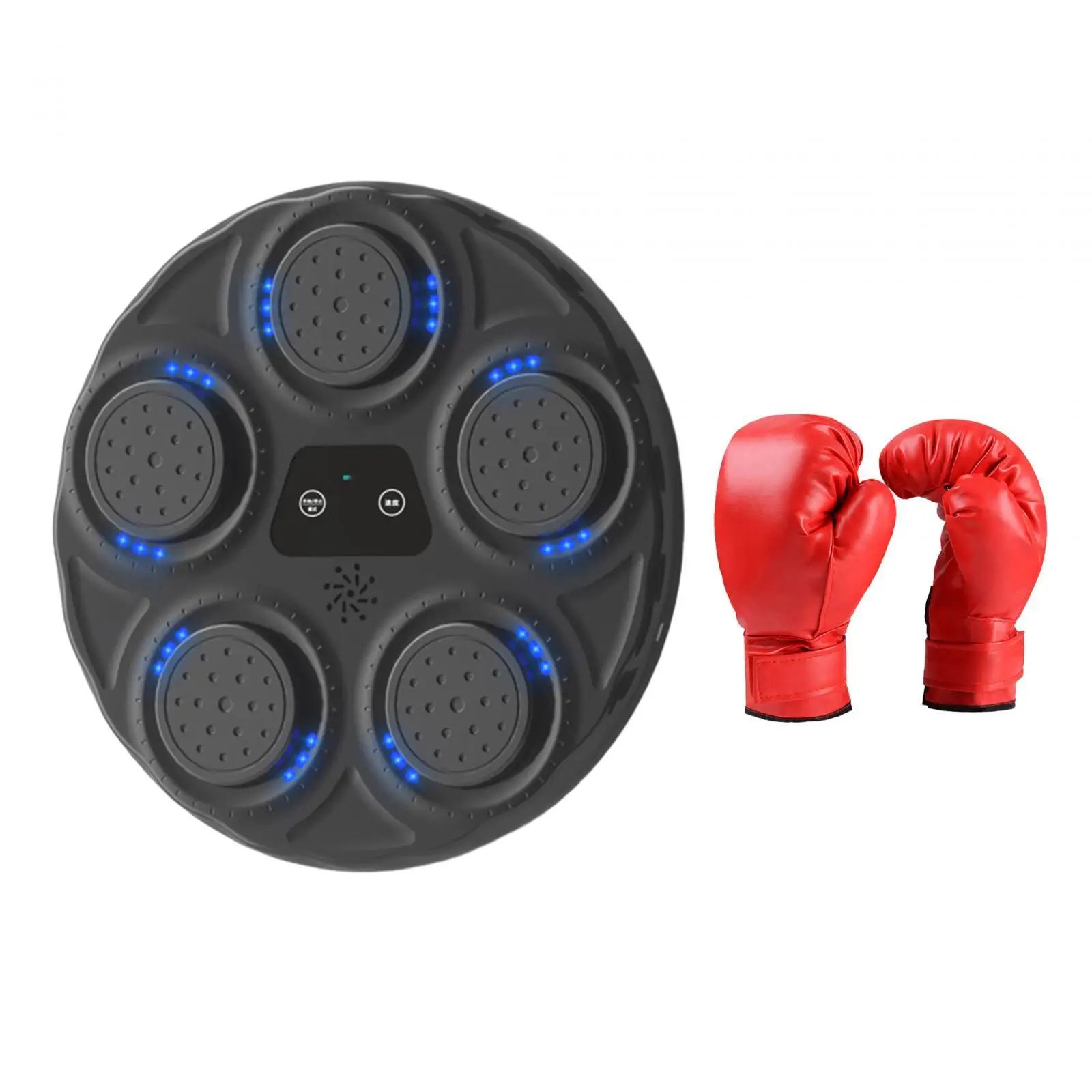 Electronic Boxing Machine Music Boxing Target Wall Mounted Lighted Boxing Trainer Punching Pad for Martial Arts Reaction Home