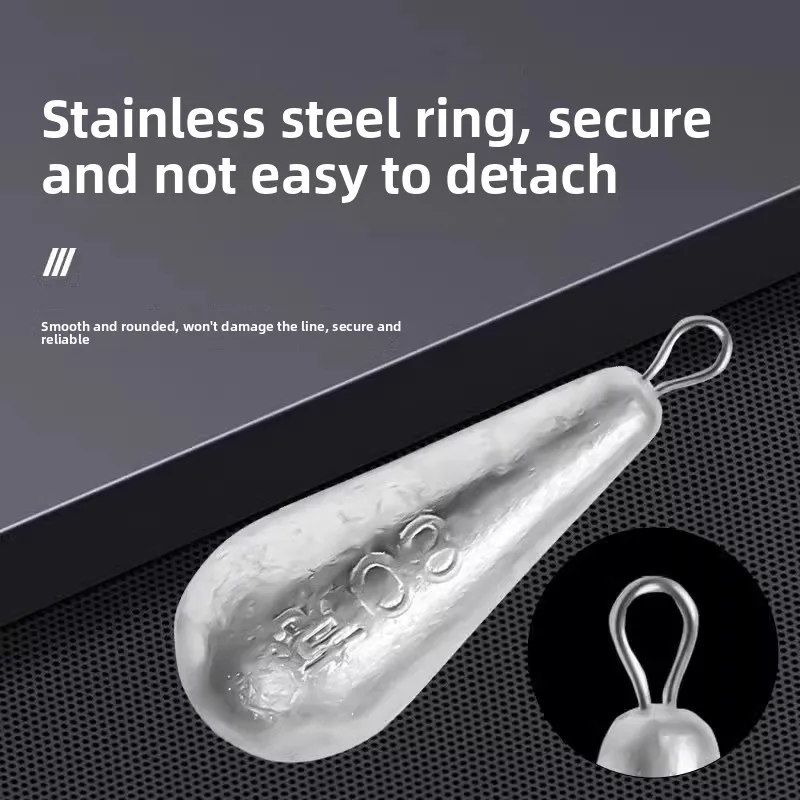 

Waterdrop Sinkers with Ring for Sea Fiing Lead Weights for Casting Rods And Spinning Reels Saltwater Angling Lead ot