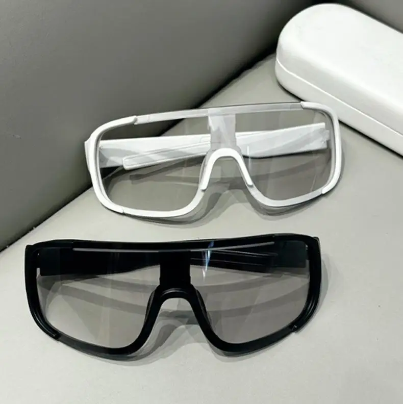 Photochrome Y2K-Fahrrad-Sonnenbrille, winddichte Brille für Männer und Frauen, Retro-reflektierende Folie, Linse, Straßenreiten, Sportbrille – Detail 7