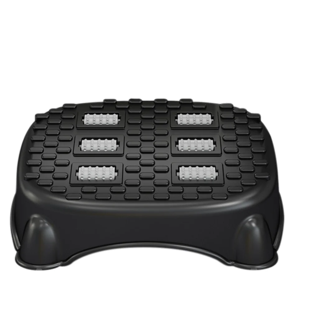

1pc Plastic Footstool For Home Office Use Compact Step Stool Black Comfortable Under Desk Foot Rest Foldable Sofa Footstool