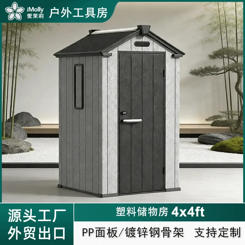 for Outdoor Storage Shed Garden Tool House Metal Utility Room Backyard Patio Deck Organizer Waterproof Large Capacity Shelter